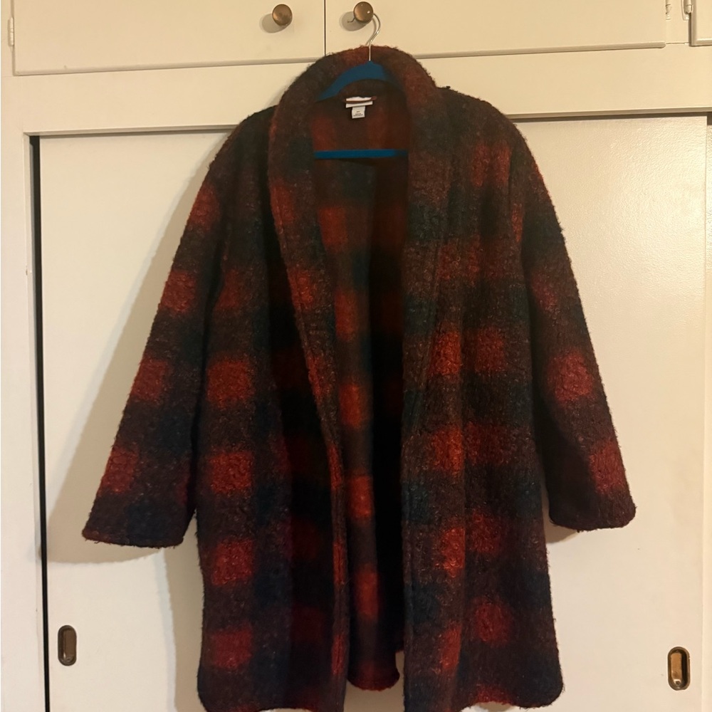Ava & Viv Red and Black Teddy Jacket